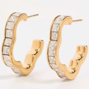 8 Other Reasons Gold & Rhinestone Bolden Hoop Earrings